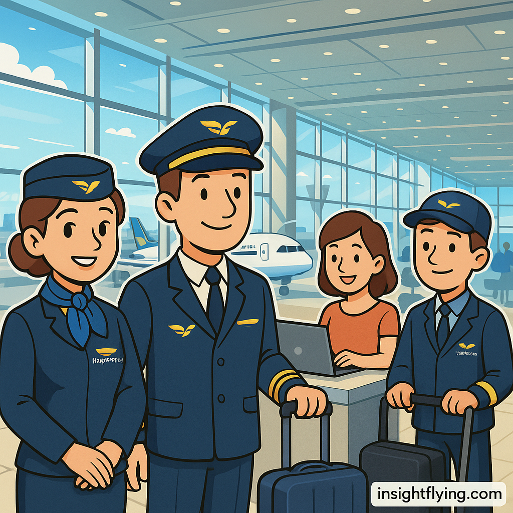 Airlines staff พนักงานที่ทำงานการบิน