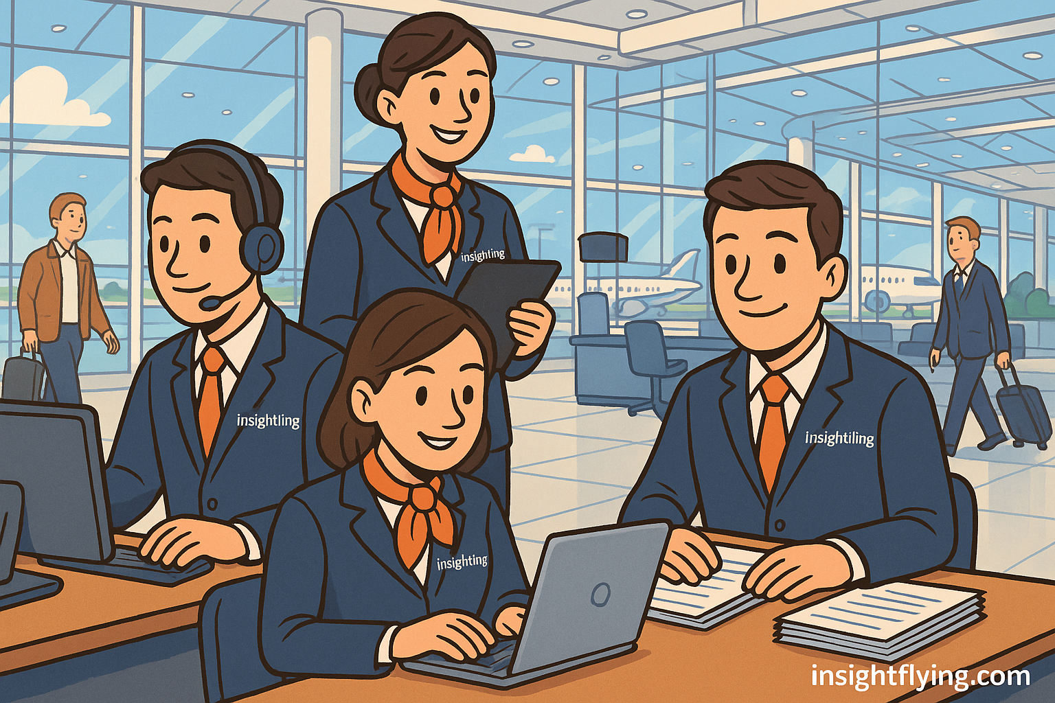 back-office airline's staff