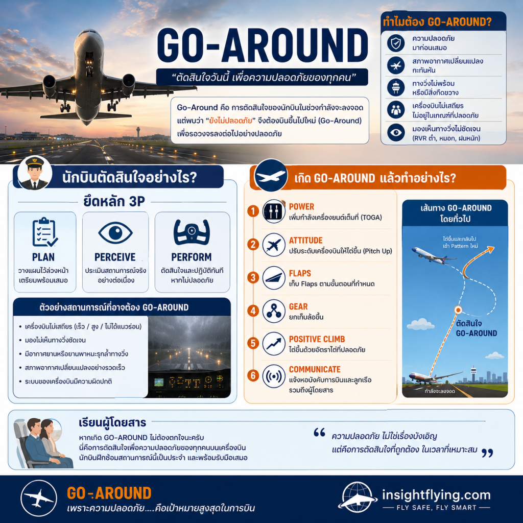 go-around การบินขึ้นใหม่เพื่อความปลอดภัย