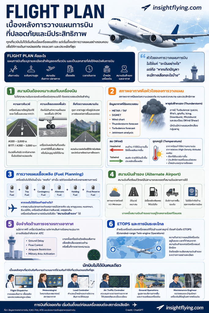 Flight Plan เบื้องหลังการบินคือการวางแผนก่อนบิน