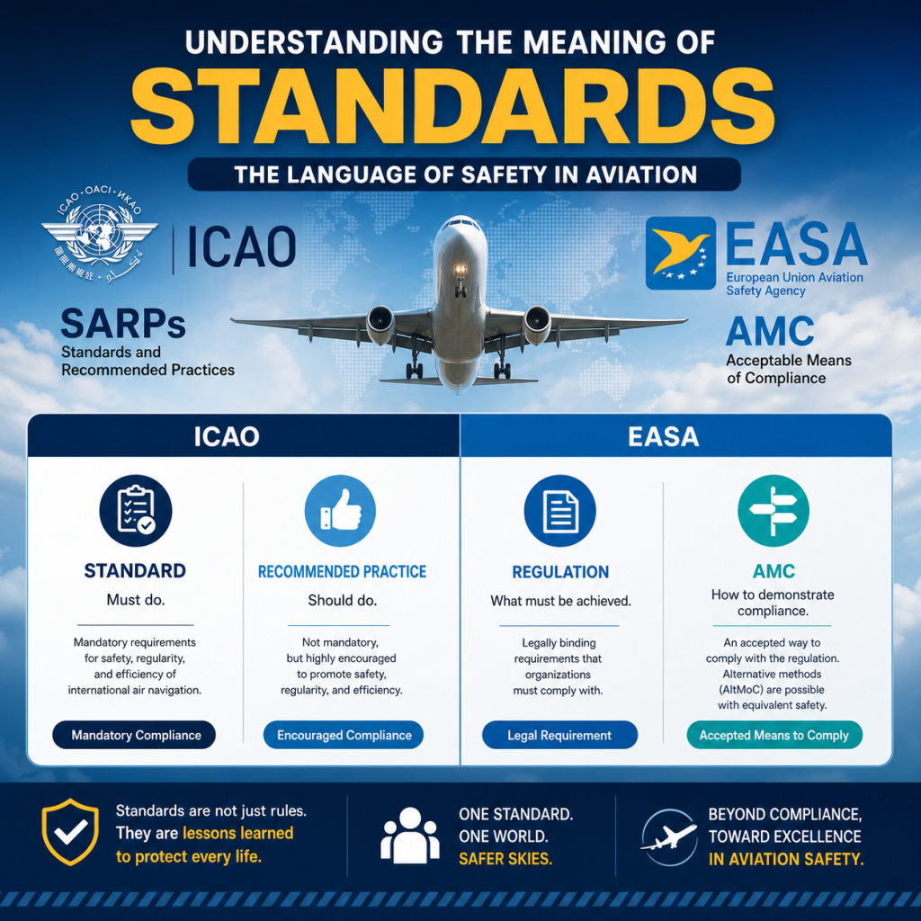 ICAO Standards and Recommendation Practices, EASA Regulations and AMC