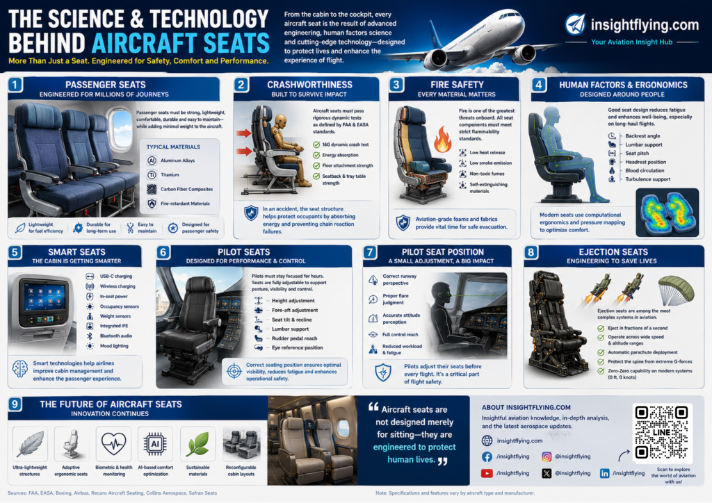 Technology of the aircraft seats