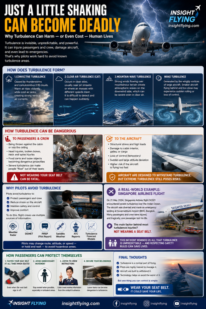 The danger of the turbulence