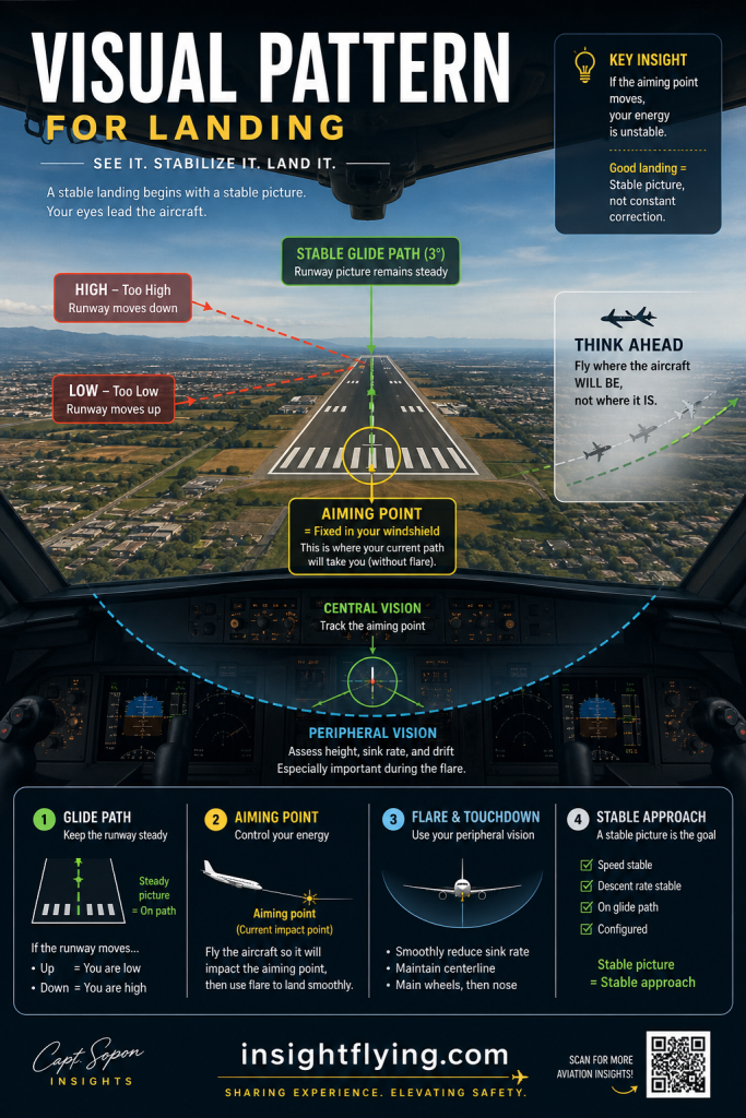 Visual pattern, approach landing flare