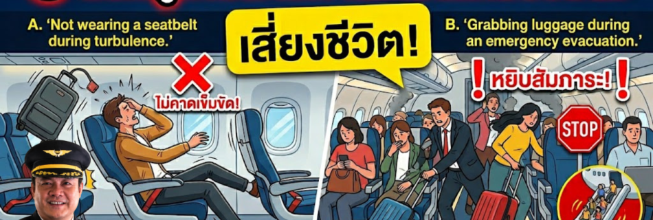 8 สิ่งที่ผู้โดยสารมักทำผิดระหว่างเดินทางโดยเครื่องบิน