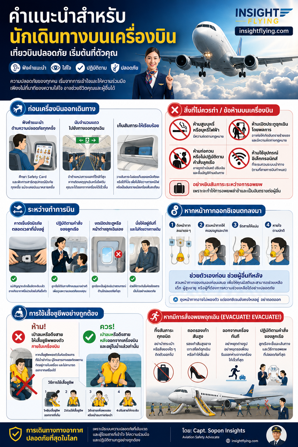 คำแนะนำในการเดินทางโดยเครื่องบิน