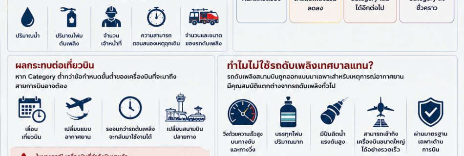 ถ้ารถดับเพลิงสนามบินเสีย 1 คัน จะทำให้เครื่องบินลงไม่ได้จริงหรือ?