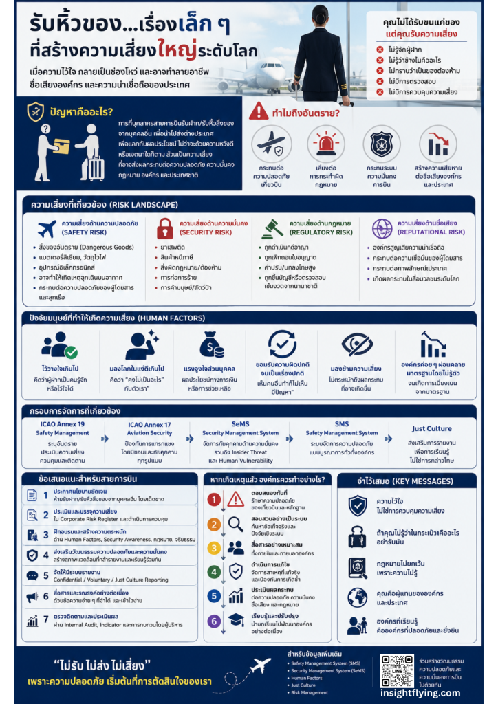 Risks Associated with Airline Personnel Carrying Third-Party Items